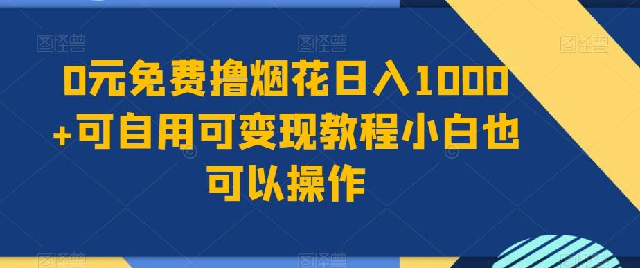 0元免费撸烟花日入1000+可自用可变现教程小白也可以操作，永久免费更新链接-南友云赚