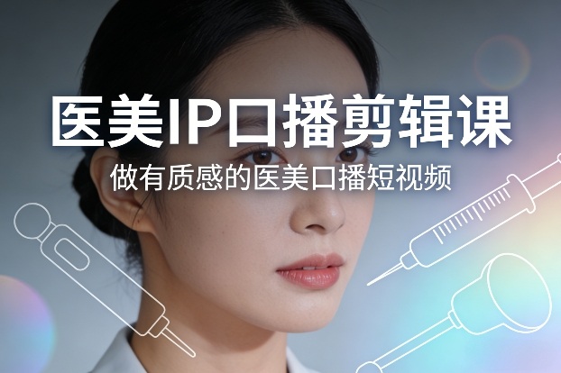 医美IP口播剪辑课，做有质感的医美口播短视频-南友云赚