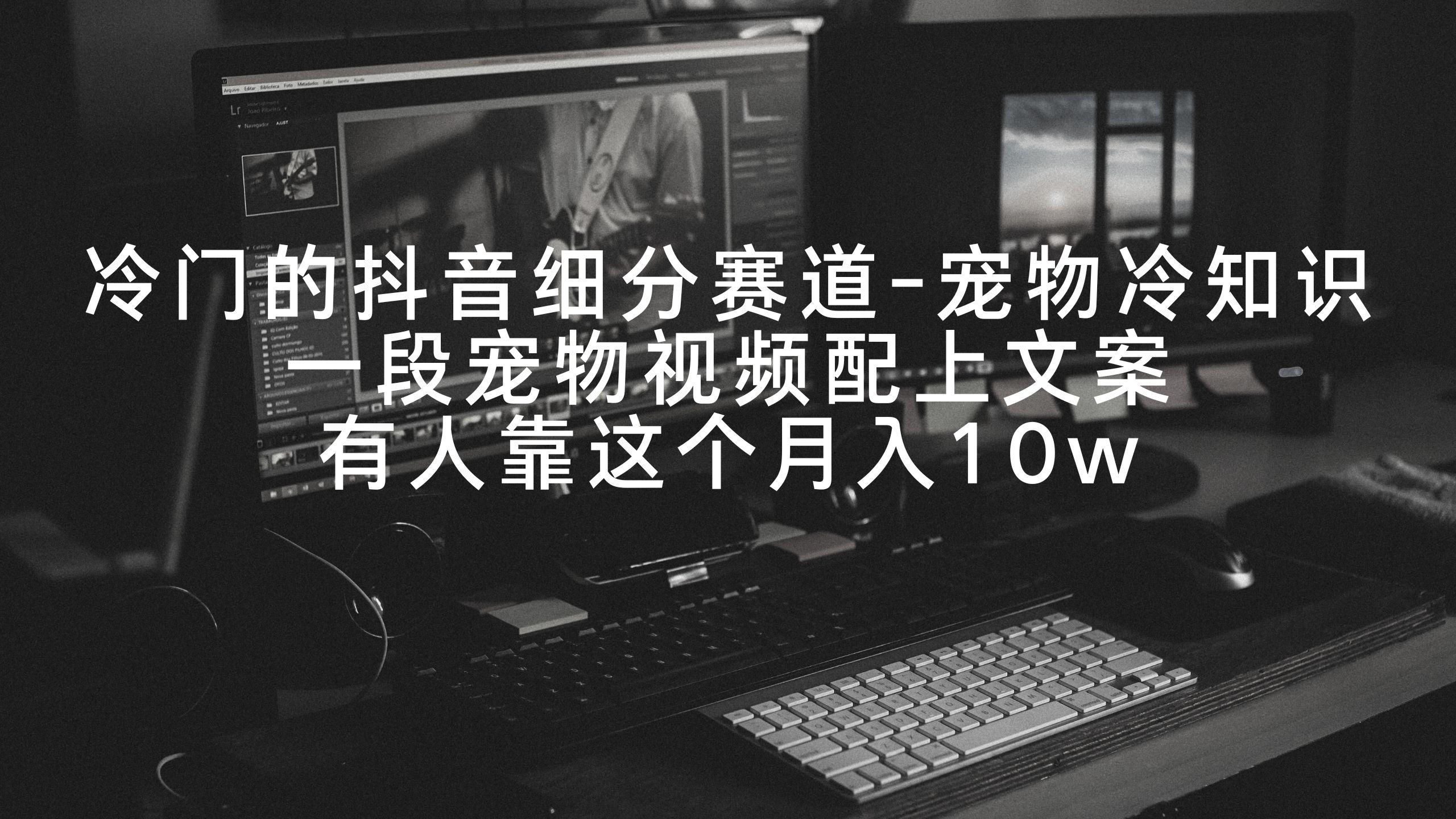 冷门的抖音细分赛道-宠物冷知识，一段宠物视频配上文案，有人靠这个月入10w-南友云赚