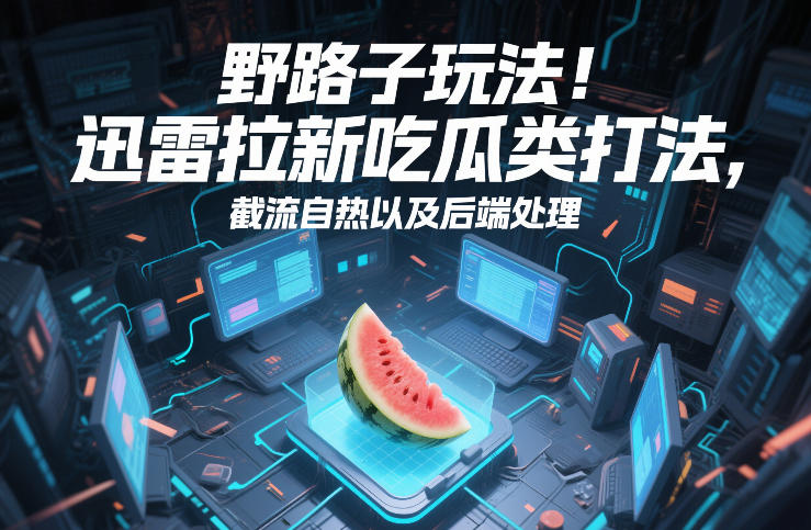 野路子玩法！迅雷拉新吃瓜类打法，截流自热以及后端处理-南友云赚