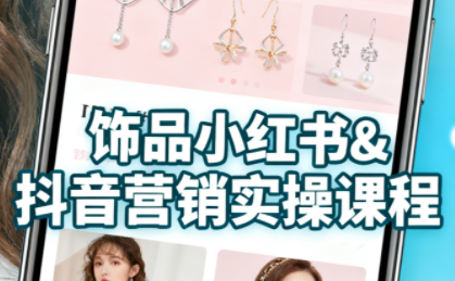抖音+小红书饰品卖货：货源、开店、内容全教会-南友云赚