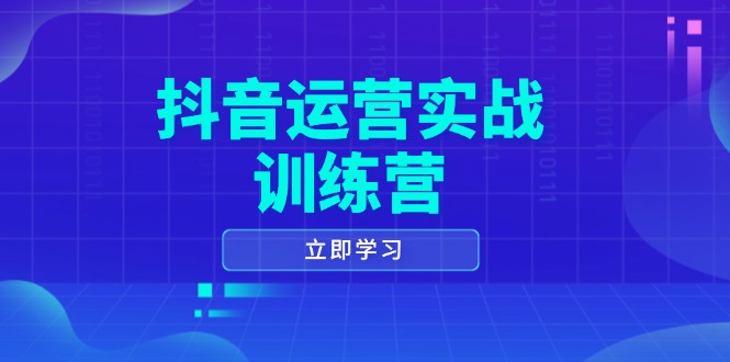 抖音运营实战训练营，0-1打造短视频爆款，涵盖拍摄剪辑、运营推广等全过程-南友云赚