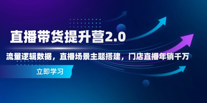 4b3a18d61dea1d69c7e620382fb3dca7.jpeg 直播带货提升营2.0:流量逻辑数据,直播场景主题搭建,门店直播年销千万