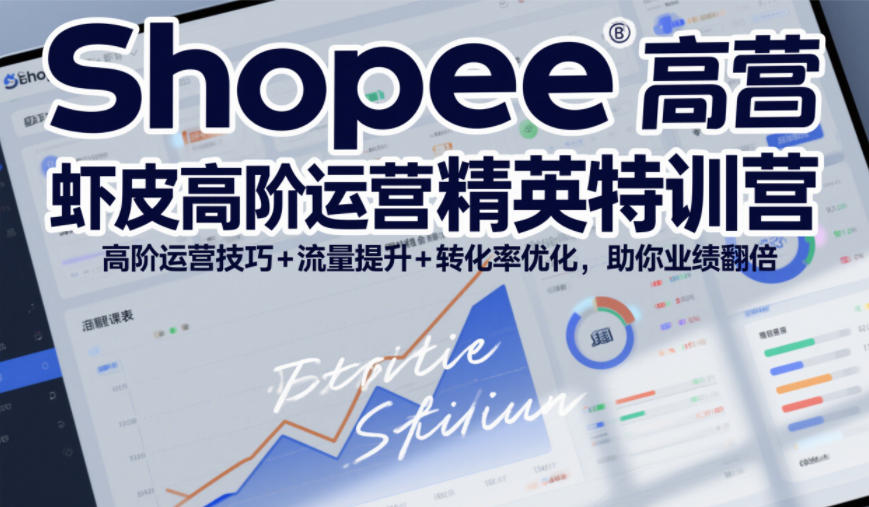 Shopee虾皮高阶运营精英特训营，高阶运营技巧+流量提升+转化率优化，助你业绩翻倍-南友云赚