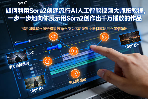 如何利用Sora2创建流行AI人工智能视频大师班，一步一步地向你展示用Sora2创作出千万播放的作品-南友云赚