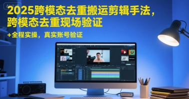 2025跨模态去重搬运剪辑手法，跨模态去重现场验证 +全程实操，真实账号验证-南友云赚
