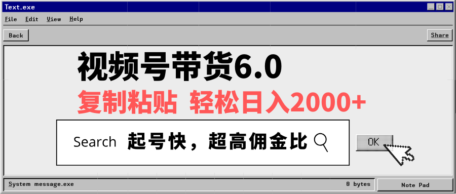 视频号带货6.0，轻松日入2000+，起号快，复制粘贴即可，超高佣金比-南友云赚