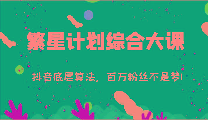 2024繁星计划综合大课：抖音底层算法，百万粉丝不是梦!(77节)-南友云赚