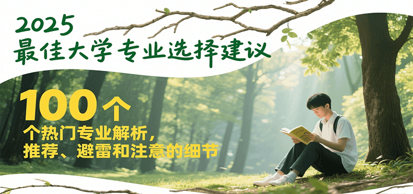 2025最佳大学专业选择建议,100个热门专业解析,推荐、避雷和注意的细节-南友云赚