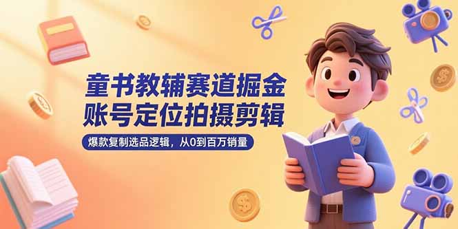 53dce399eea2b4072c6567b36e4ddb50.jpeg 童书教辅赛道掘金,账号定位拍摄剪辑,爆款复制选品逻辑,从0到百万销量