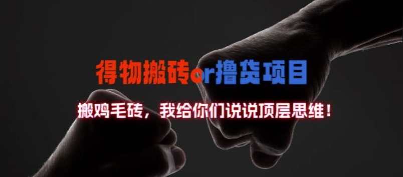 5436d80eabc198139302b7e4c5e84240.jpeg 得物搬砖撸货项目?掰下数据,我给你们说说顶层思维【揭秘】