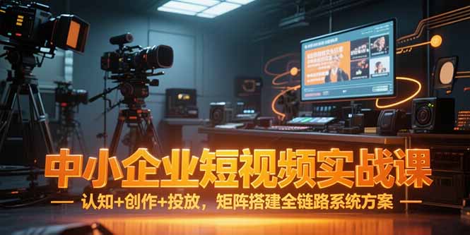 中小企业短视频实战课，认知+创作+投放，矩阵搭建全链路系统方案-南友云赚
