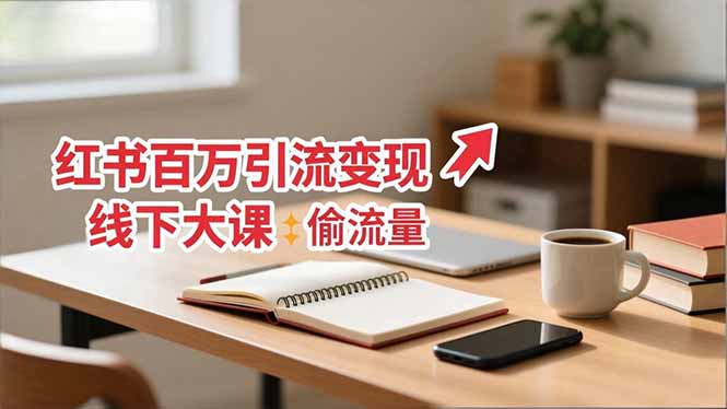 小红书百万引流变现-11月线下大课：分享从0到百万引流路径，手把手教偷流量、拿结果-南友云赚