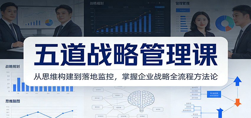 五道战略管理课：从思维构建到落地监控，掌握企业战略全流程方法论-南友云赚
