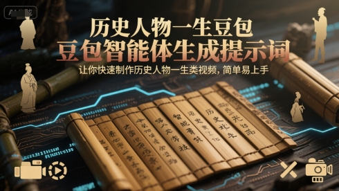 5daa97728c8700579593e9bb2b2e11b0.jpeg 历史人物一生豆包智能体生成提示词,让你快速制作历史人物一生类视频,简单易上手