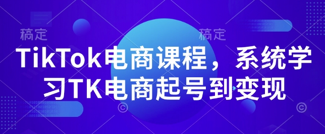 TikTok电商课程，​系统学习TK电商起号到变现-南友云赚