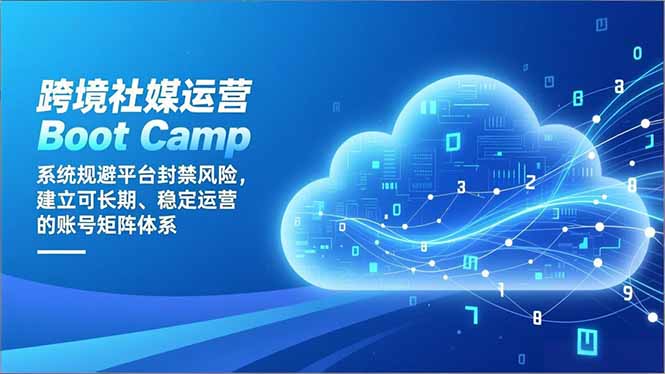 跨境社媒运营Boot Camp：系统规避平台封禁风险，建立可长期、稳定运营的账号矩阵体系-南友云赚