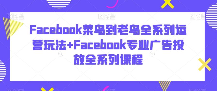 67c322f39733296fccd4023073e1d40a.jpeg Facebook菜鸟到老鸟全系列运营玩法+Facebook专业广告投放全系列课程