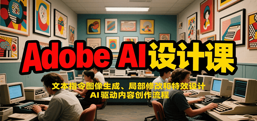 Adobe AI设计课：文本指令图像生成、局部修改和特效设计，AI驱动内容创作流程-南友云赚