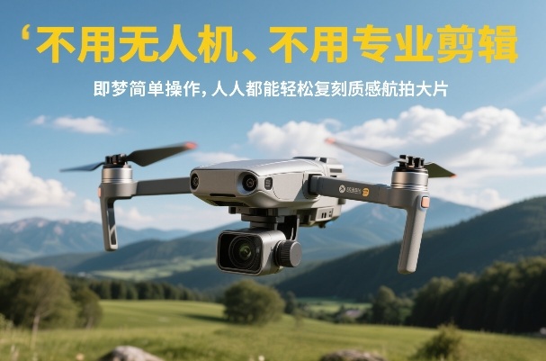 不用无人机、不用专业剪辑，即梦简单操作，人人都能轻松复刻质感航拍大片-南友云赚