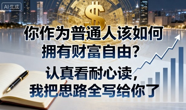 付费文章：你作为普通人该如何拥有财富自由？认真看耐心读，我把思路全写给你了-南友云赚