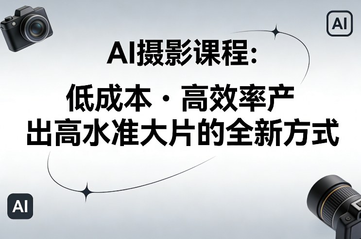AI摄影课程，低成本高效率产出高水准大片的全新方式-南友云赚