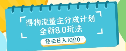 6cb1c572a1faca94251117c7ffaea714.jpeg 最新得物流量主分成计划,独家原创玩法,轻松日入1k+【揭秘】