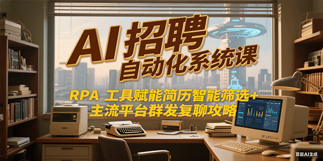 AI招聘自动化系统课，RPA工具赋能简历智能筛选+主流平台群发复聊全攻略-南友云赚