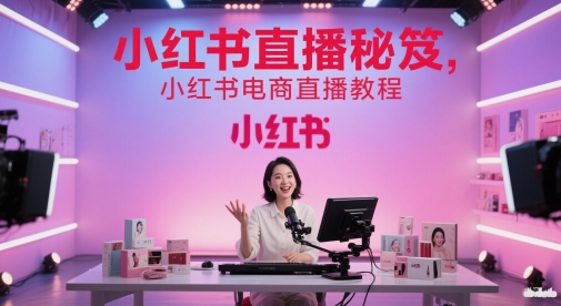 小红书直播秘笈，小红书电商直播教程-南友云赚