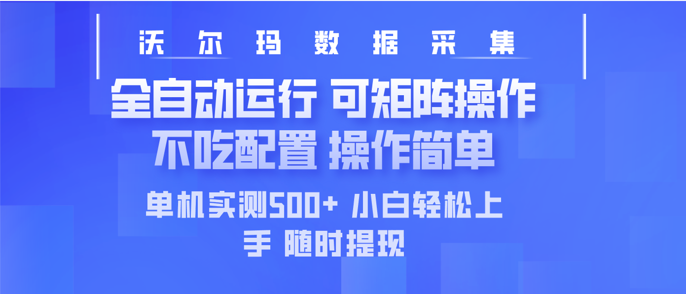 最新沃尔玛平台采集 全自动运行 可矩阵单机实测500+ 操作简单-南友云赚