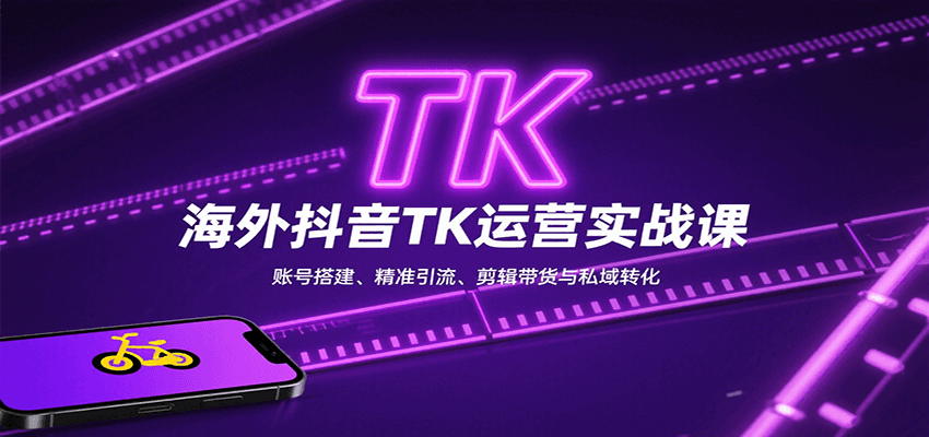 海外抖音TK运营实战课：账号搭建、精准引流、剪辑带货与私域转化-南友云赚
