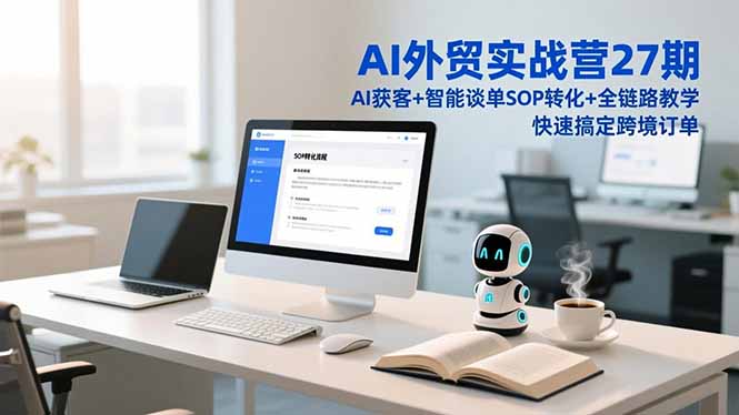 AI外贸实战营27期，AI获客+智能谈单+SOP转化+全链路教学，快速搞定跨境订单-南友云赚