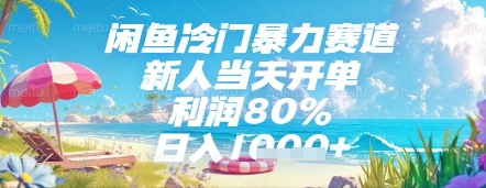 闲鱼冷门暴力赛道，新人当天开单，利润80%，日入几张，长期可做【揭秘】-南友云赚