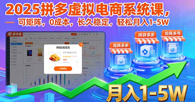 74f6674aada5c104f46ccfe777e66229.jpeg 2025拼多多虚拟电商系统课,可矩阵,0成本,长久稳定,轻松月入1-5W