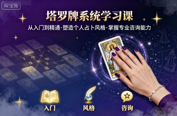 7527a1564f8fe82876c1fdc8c16b1e3f.jpeg 塔罗牌系统学习课,助你从入门到精通,塑造个人占卜风格,掌握专业咨询能力