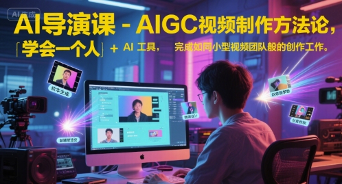AI导演课-AIGC视频制作方法论，学会一个人+AI工具，完成如同小型视频团队般的创作工作，实现导演梦-南友云赚