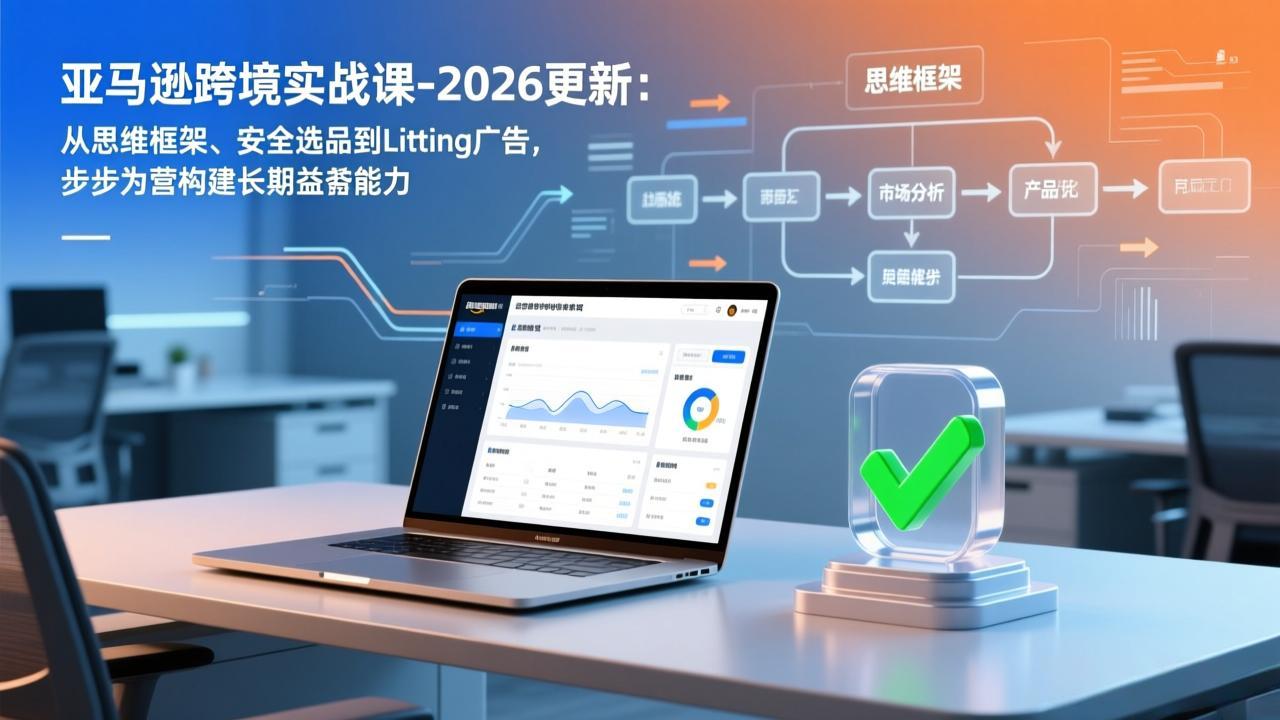 亚马逊跨境实战课-2026更新：从思维框架、安全选品到Listing广告，步步为营构建长期盈利能力-南友云赚