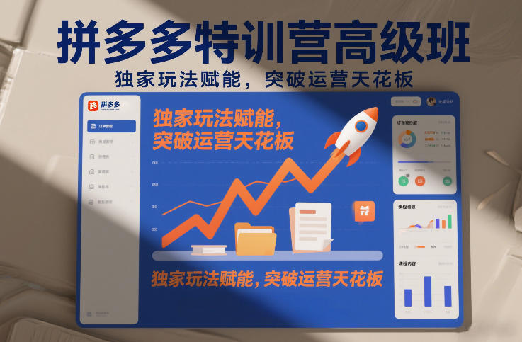 拼多多特训营高阶班，独家玩法赋能，突破运营天花板(更新26年1月)-南友云赚