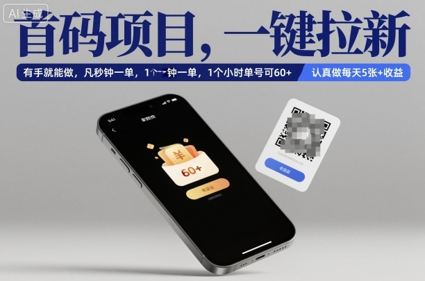 7a5440584ef82d96bb67c65218e67189.jpeg 首码项目,一键拉新,有手就能做,几秒钟一单,1个小时单号可60+,认真做每天5张+收益【揭秘】