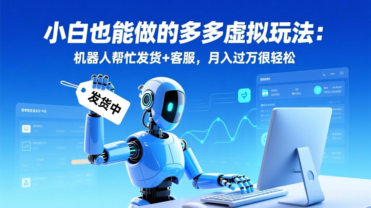 小白也能做的多多虚拟玩法：机器人帮忙发货+客服，月入过万很轻松-南友云赚