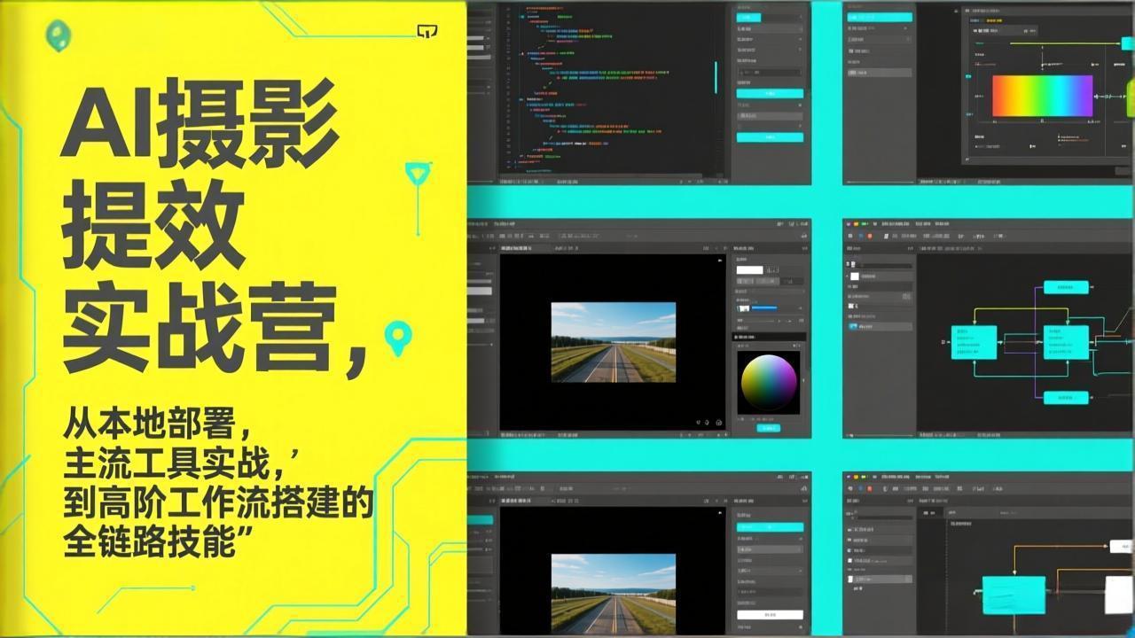 AI+摄影提效实战营，从本地部署，主流工具实战，到高阶工作流搭建的全链路技能-南友云赚