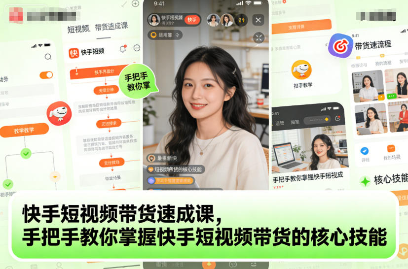 快手短视频带货速成课，手把手教你掌握快手短视频带货的核心技能-南友云赚