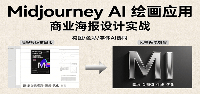 Midjourney AI绘画应用，关键词指令解析、漫画头像制作、海报设计、3D人物生成等-南友云赚