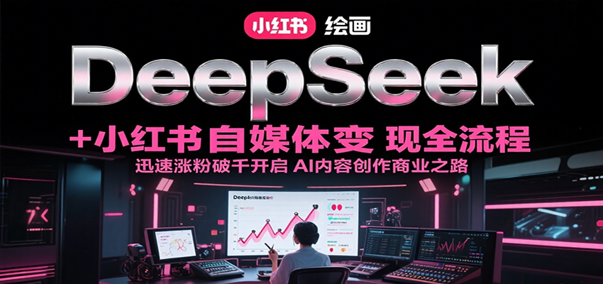DeepSeek绘画+小红书自媒体变现全流程，迅速涨粉破千开启AI内容创作商业之路-南友云赚