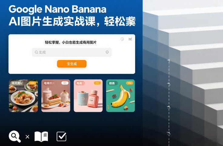 Google Nano Banana AI图片生成实战课，轻松掌握，小白也能生成商用图片-南友云赚