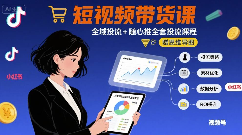 8487f9c0cc75eb28ba4e4a98c39171d7.jpeg 最新短视频带货课,全域投流+随心推全套投流课程+思维导图