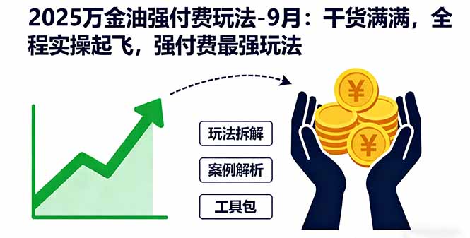 2025万金油强付费玩法-9月：干货满满，全程实操起飞，强付费最强玩法-南友云赚