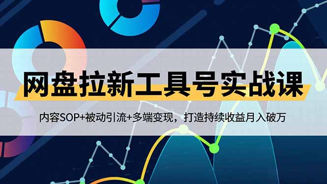 网盘拉新工具号实战课，内容SOP+被动引流+多端变现，打造持续收益月入破万-南友云赚
