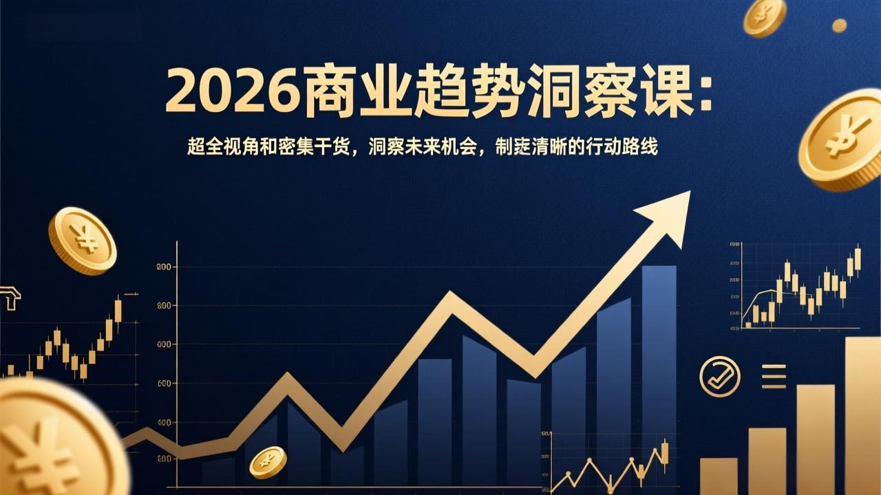 2026商业趋势洞察课：超全视角和密集干货，洞察未来机会，制定清晰的行动路线-南友云赚