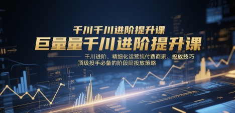 巨量千川进阶提升课，千川进阶、精细化运营纯付费商家、投放技巧、顶级投手必备的阶段性投放策略-南友云赚